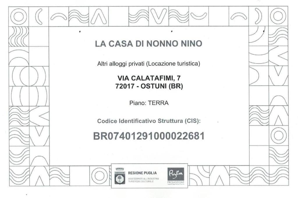 Villa La casa di Nonno Nino Ostuni Esterno foto